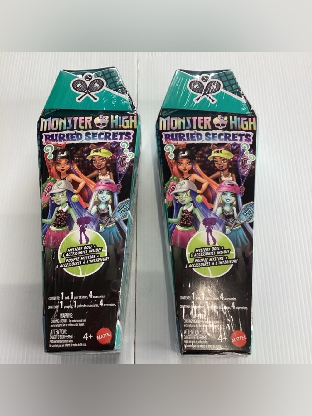 2 X Monster High Buried Secrets MYSTERY 11" Doll 1 Pair Of Shoes 4 Accessories